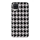 Manitoba Samsung Galaxy A22/M22/M32 ile Uyumlu Houndstooth Desen Tasarımlı Şeffaf Telefon Kılıfı