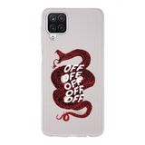 Manitoba Samsung Galaxy A22/M22/M32 ile Uyumlu Yılan Tasarımlı Şeffaf Telefon Kılıfı, Silikon, Çok Renkli