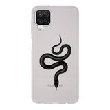 Manitoba Samsung Galaxy A22/M22/M32 ile Uyumlu Yılan Tasarımlı Şeffaf Telefon Kılıfı, Silikon
