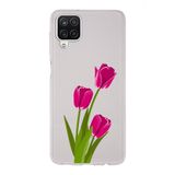 Manitoba Samsung Galaxy A22/M22/M32 Uyumlu Baskılı Yumuşak Silikon Şeffaf Telefon Kılıfı, Çiçek Desen