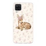 Manitoba Samsung Galaxy A22/M22/M32 Uyumlu Baskılı Yumuşak Silikon Şeffaf Telefon Kılıfı, Geyik Desenli