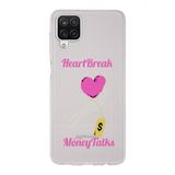 Manitoba Samsung Galaxy A22/M22/M32 Uyumlu Baskılı Yumuşak Silikon Şeffaf Telefon Kılıfı, HeartBreak Desen