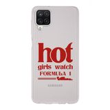 Manitoba Samsung Galaxy A22/M22/M32 Uyumlu Baskılı Yumuşak Silikon Şeffaf Telefon Kılıfı, Hot Girls Watch Formula 1