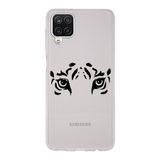 Manitoba Samsung Galaxy A22/M22/M32 Uyumlu Baskılı Yumuşak Silikon Şeffaf Telefon Kılıfı, Kaplan Deseni