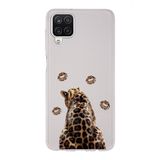 Manitoba Samsung Galaxy A22/M22/M32 Uyumlu Baskılı Yumuşak Silikon Şeffaf Telefon Kılıfı, Leopar Desen