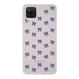 Manitoba Samsung Galaxy A22/M22/M32 Uyumlu Baskılı Yumuşak Silikon Şeffaf Telefon Kılıfı, Mor Fiyonk Desen