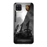 Manitoba Samsung Galaxy A22/M22/M32 Uyumlu Baskılı Yumuşak Silikon Şeffaf Telefon Kılıfı, Porsche Tasarım