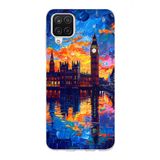 Manitoba Samsung Galaxy A22/M22/M32 Uyumlu Baskılı Yumuşak Silikon Telefon Kılıfı, Mavi Desen