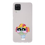Manitoba Samsung Galaxy A22/M22/M32 Uyumlu Bubbles Tasarımlı Şeffaf Telefon Kılıfı, Çok Renkli