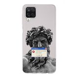 Manitoba Samsung Galaxy A22/M22/M32 Uyumlu Error Tasarımlı Şeffaf Telefon Kılıfı, Çok Renkli