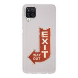 Manitoba Samsung Galaxy A22/M22/M32 Uyumlu Exit Tasarımlı Baskılı Şeffaf Telefon Kılıfı