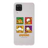 Manitoba Samsung Galaxy A22/M22/M32 Uyumlu Garfield Baskılı Yumuşak Silikon Şeffaf Telefon Kılıfı