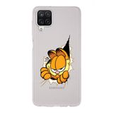 Manitoba Samsung Galaxy A22/M22/M32 Uyumlu Garfield Tasarımlı Baskılı Şeffaf Silikon Telefon Kılıfı