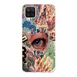 Manitoba Samsung Galaxy A22/M22/M32 Uyumlu I See You Tasarımlı Baskılı Şeffaf Telefon Kılıfı