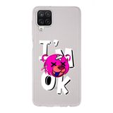Manitoba Samsung Galaxy A22/M22/M32 Uyumlu Im Ok Tasarımlı Şeffaf Telefon Kılıfı, Çok Renkli