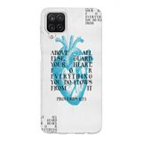 Manitoba Samsung Galaxy A22/M22/M32 Uyumlu Kalp Kolaj Tasarımlı Baskılı Şeffaf Telefon Kılıfı