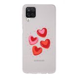 Manitoba Samsung Galaxy A22/M22/M32 Uyumlu Kalpler Tasarımlı Baskılı Şeffaf Telefon Kılıfı