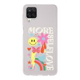 Manitoba Samsung Galaxy A22/M22/M32 Uyumlu More Self Love Tasarımlı Şeffaf Telefon Kılıfı, Çok Renkli