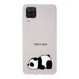 Manitoba Samsung Galaxy A22/M22/M32 Uyumlu Panda Tasarımlı Şeffaf Telefon Kılıfı, Silikon, Çok Renkli