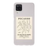 Manitoba Samsung Galaxy A22/M22/M32 Uyumlu Picasso Tasarımlı Şeffaf Telefon Kılıfı, Çok Renkli