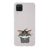 Manitoba Samsung Galaxy A22/M22/M32 Uyumlu Tom Tasarımlı Baskılı Şeffaf Silikon Telefon Kılıfı