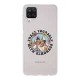 Manitoba Samsung Galaxy A22/M22/M32 Uyumlu Treat Yourself Tasarımlı Şeffaf Telefon Kılıfı, Çok Renkli