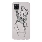 Manitoba Samsung Galaxy A22/M22/M32 Uyumlu Yıldırım Tasarımlı Baskılı Şeffaf Telefon Kılıfı