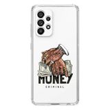 Manitoba Samsung Galaxy A23 Uyumlu Criminal Money Tasarımlı Şeffaf Telefon Kılıfı, Çok Renkli