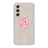 Manitoba Samsung Galaxy A25 ile Uyumlu Baskılı Yumuşak Silikon Şeffaf Telefon Kılıfı, Leopar Desen