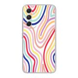 Manitoba Samsung Galaxy A25 ile Uyumlu Baskılı Yumuşak Silikon Şeffaf Telefon Kılıfı, Renkli Desen