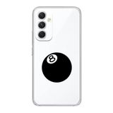 Manitoba Samsung Galaxy A25 Uyumlu Baskılı Yumuşak Silikon Şeffaf Telefon Kılıfı, 8 Ball Desen
