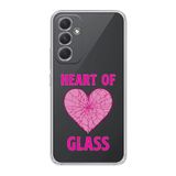 Manitoba Samsung Galaxy A25 Uyumlu Baskılı Yumuşak Silikon Şeffaf Telefon Kılıfı, Heart of Glass Desen