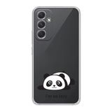 Manitoba Samsung Galaxy A25 Uyumlu Baskılı Yumuşak Silikon Şeffaf Telefon Kılıfı, Panda Desen