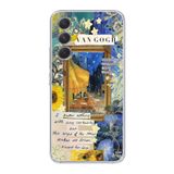 Manitoba Samsung Galaxy A25 Uyumlu Baskılı Yumuşak Silikon Şeffaf Telefon Kılıfı, Van Gogh Deseni
