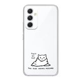 Manitoba Samsung Galaxy A25 Uyumlu Cant Go Out Tasarımlı Şeffaf Telefon Kılıfı, Silikon, Çok Renkli