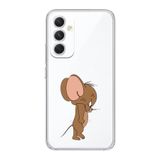 Manitoba Samsung Galaxy A25 Uyumlu Jerry Tasarımlı Şeffaf Telefon Kılıfı, Çok Renkli