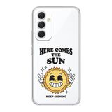 Manitoba Samsung Galaxy A25 Uyumlu Keep Shining Tasarımlı Şeffaf Telefon Kılıfı, Çok Renkli
