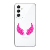 Manitoba Samsung Galaxy A25 Uyumlu Melek Kanadı Tasarımlı Şeffaf Telefon Kılıfı