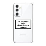 Manitoba Samsung Galaxy A25 Uyumlu Out Of Mind Tasarımlı Şeffaf Telefon Kılıfı