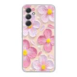 Manitoba Samsung Galaxy A25 Uyumlu Pastel Çiçek Tasarımlı Baskılı Şeffaf Telefon Kılıfı