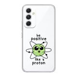 Manitoba Samsung Galaxy A25 Uyumlu Proton Tasarımlı Şeffaf Telefon Kılıfı, Silikon, Çok Renkli