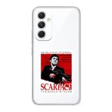 Manitoba Samsung Galaxy A25 Uyumlu Scarface Tasarımlı Şeffaf Telefon Kılıfı, Çok Renkli