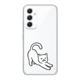 Manitoba Samsung Galaxy A25 Uyumlu Sevimli Kedi Tasarımlı Şeffaf Telefon Kılıfı