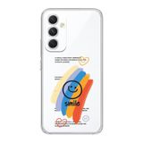 Manitoba Samsung Galaxy A25 Uyumlu Smile Tasarımlı Şeffaf Telefon Kılıfı, Çok Renkli