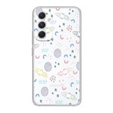Manitoba Samsung Galaxy A25 Uyumlu Uzay Tasarımlı Baskılı Şeffaf Telefon Kılıfı