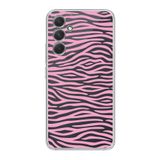 Manitoba Samsung Galaxy A25 Uyumlu Zebra Desen Tasarımlı Baskılı Şeffaf Telefon Kılıfı