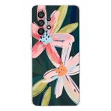 Manitoba Samsung Galaxy A33 ile Uyumlu Baskılı Yumuşak Silikon Şeffaf Telefon Kılıfı, Çiçek Deseni