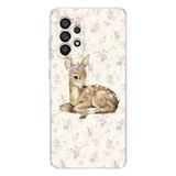 Manitoba Samsung Galaxy A33 ile Uyumlu Baskılı Yumuşak Silikon Şeffaf Telefon Kılıfı, Çiçek Desenli