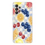 Manitoba Samsung Galaxy A33 ile Uyumlu Baskılı Yumuşak Silikon Şeffaf Telefon Kılıfı, Meyve Deseni