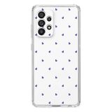 Manitoba Samsung Galaxy A33 ile Uyumlu Baskılı Yumuşak Silikon Şeffaf Telefon Kılıfı, Mor Kalp Deseni